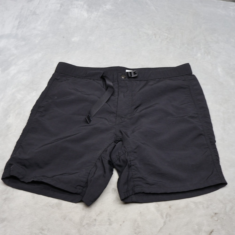 Topo Designs River Shorts Mens Large Black Belted Gorpcore Hiking 6" USA Made
